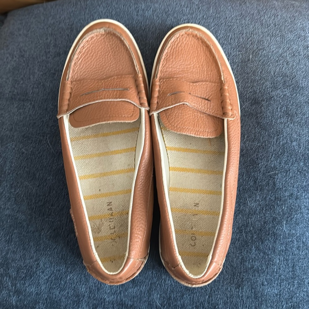 Tan soft leather Cole Haan loafer